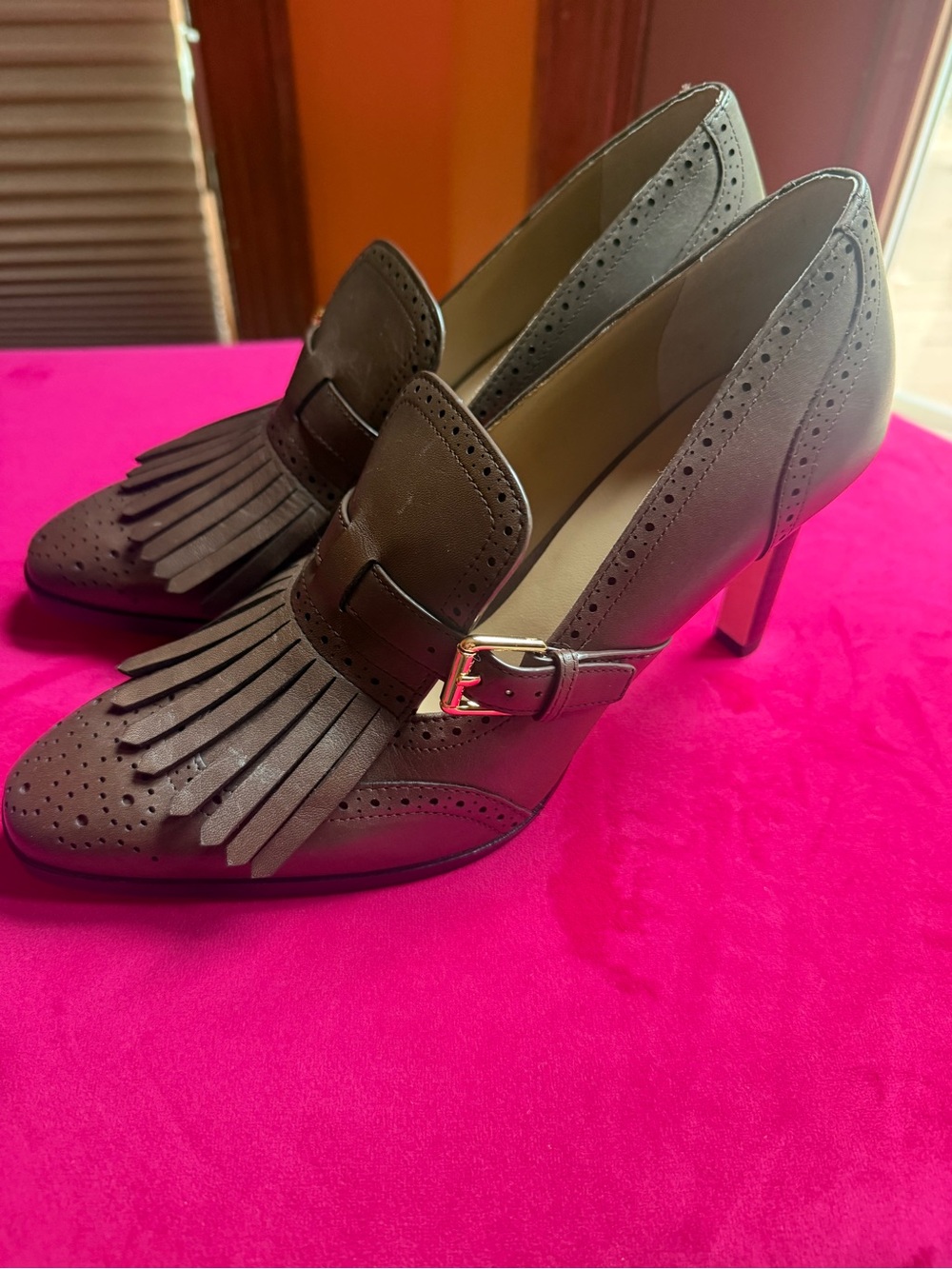 Colleen Perforated Calfskin Kiltie
Pump